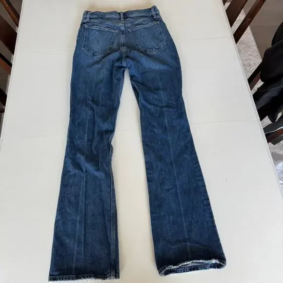 Abercrombie and Fitch Long 70s Flare Vintage High Rise Jean Medium Wash Size 28L - Picture 5 of 9